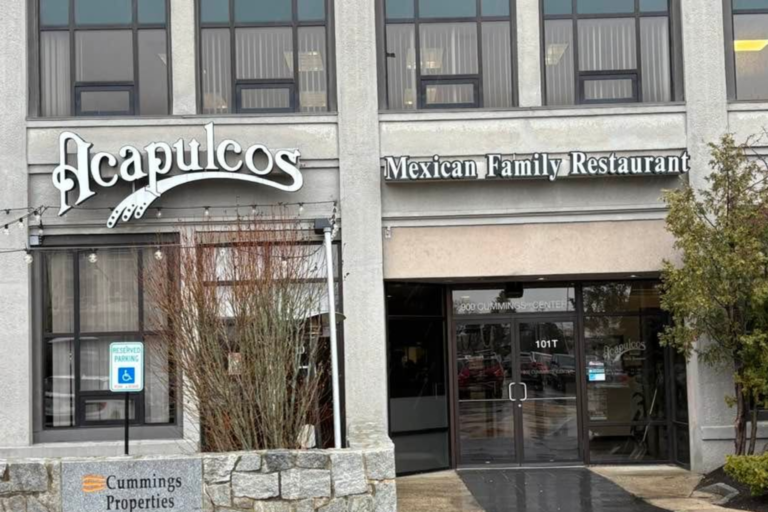 Acapulco Restaurant & Cantina exterior during sunset in California